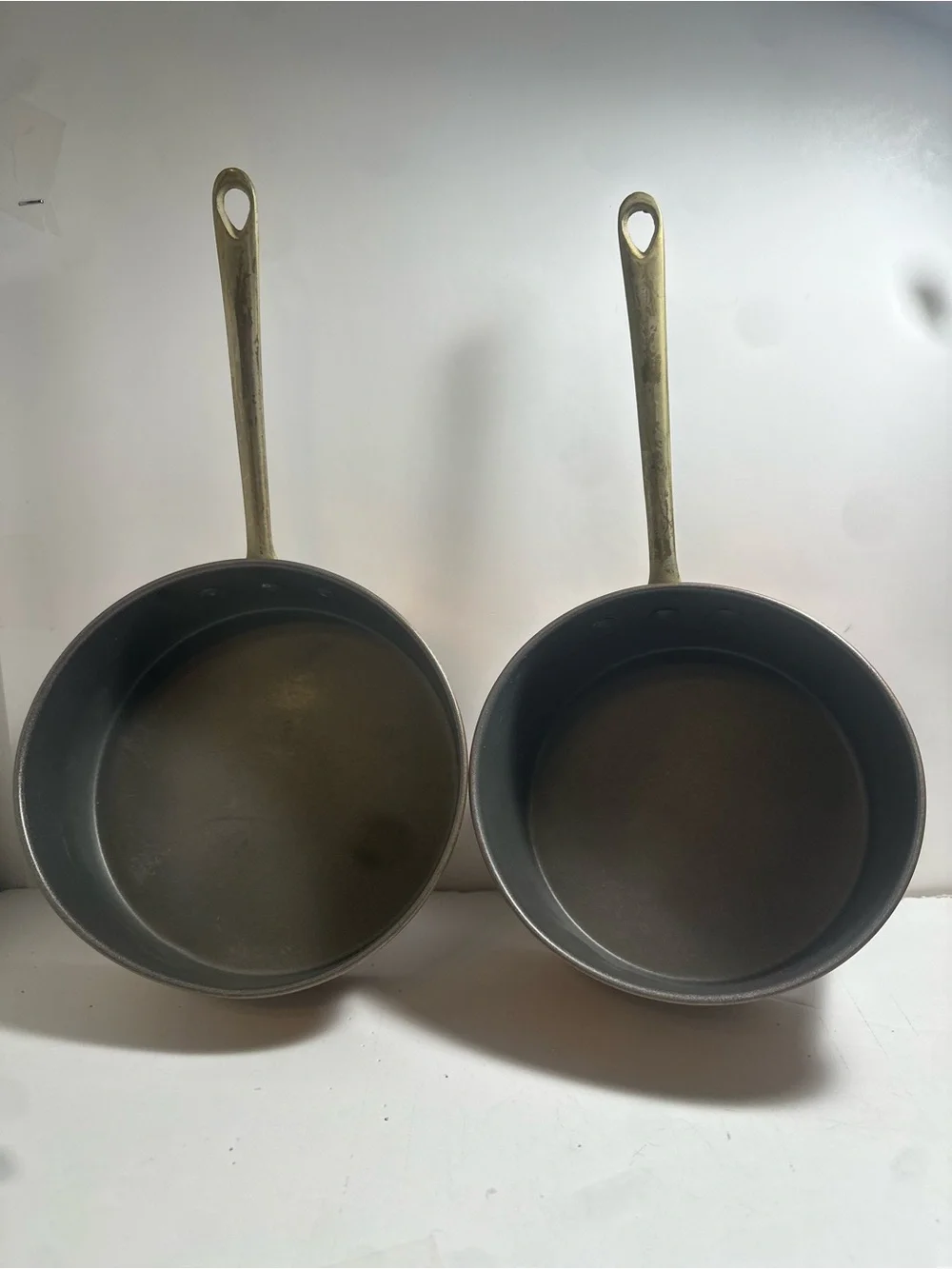 2 Copper Saucepan with Brass Handle and Teflon interior- Home Kitchen